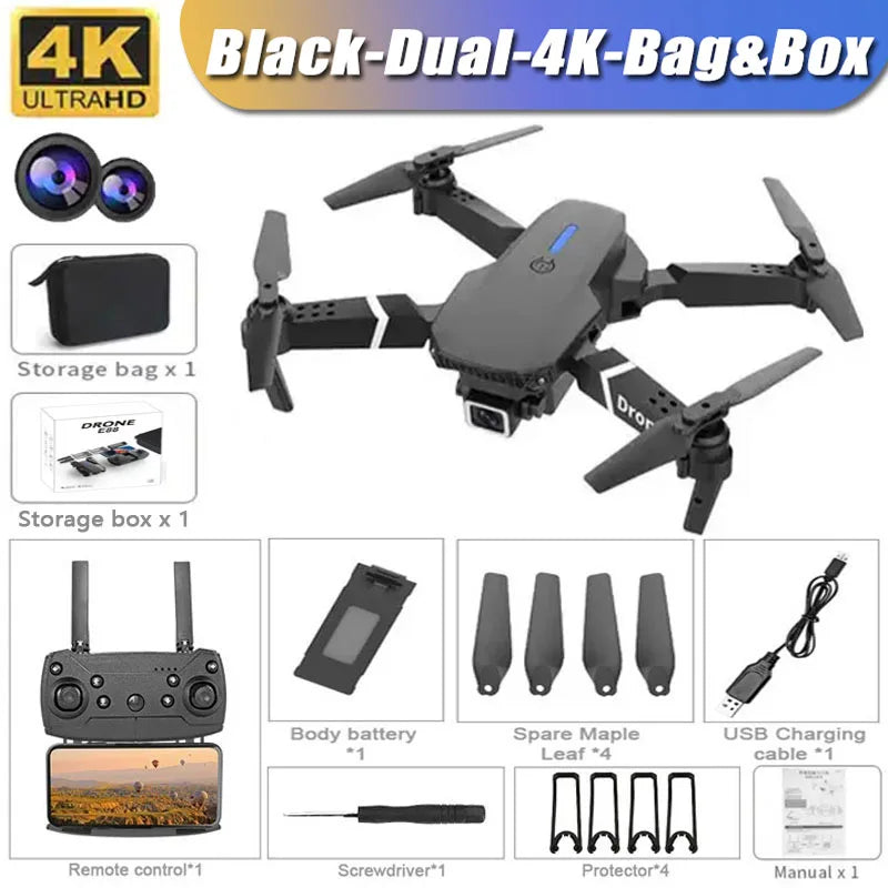 Professional Drone E88 4K Wide-Angle HD 1080P Camera WiFi